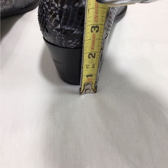 Ecco Blue Snake Print Block Heel Slip On Pumps Size 41 - Picture 10 of 10